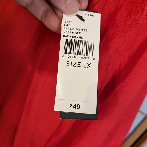 🆕 Alyx sleeveless top, plus size 1X, NEW with tags. Red ruffled - Picture 8 of 10